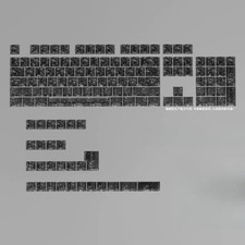 Carbon Fiber Keycaps Cherry Profile PC Transparent Side Print Set for MX picture