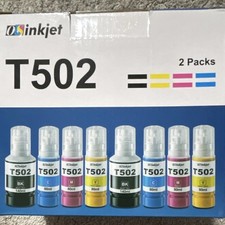 OSinkjet T502 Ink Bottle 2-Pack Black/Cyan/Magenta/Yellow for Epson ET-2700 picture