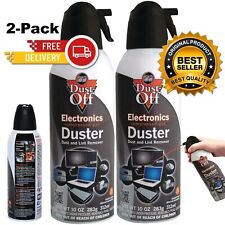Dust Off Spray Pack 2 - 10 oz Electronics Compressed Canned Air Duster Falcon picture
