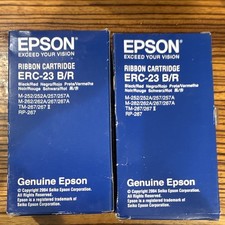 Epson ERC-23 B/R Genuine Cartridge Black/Red C43S015362 sealed 2 pack picture