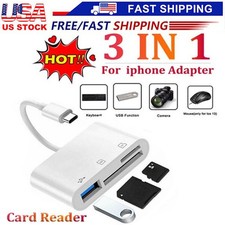 TF/SD Card Adapter Camera Reader Camera Android Type-c For iPhone15-17 Pro LOT picture