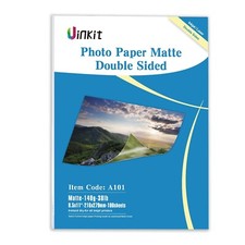 Uinkit 100 Sheets Thin Matte Presentation Paper Photo Double Sided 8.5x11 38l... picture