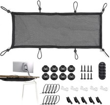Under Desk Cable Management Net 36pcs Under Table Cord Management Mesh Organizer picture