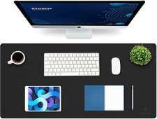 K KNODEL Extra Large Desk Mat, Leather Mouse Pad (35.4