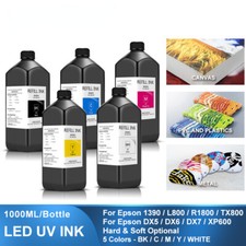 5×1000ML UV Ink For DX4/5/6/7/10 TX800 XP600 Printhead For Epson L800/1800/805 picture