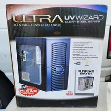 Ultra UV Wizard ULT31586 MS Black ATX PC Case Clear Side Panel Vintage NOS picture