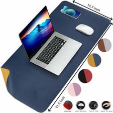 For PU Leather Dual Sided Desk Mat Non-Slip Mouse Pad Office Home 400MM X 800MM picture