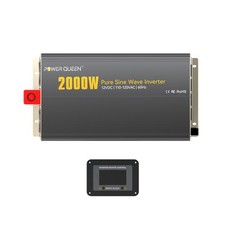 Power Queen 2000W Pure Sine Wave Inverter 12V DC to 120V AC For All Batteries picture