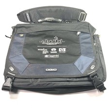 OGIO Jack Padded Laptop Messenger Bag 03507 Blue Black EUC Slight Stain On Flap picture