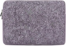Embossing Floral Pattern PU Leather Laptop Sleeve Case for MacBook Pro 16 inch picture