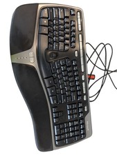 Microsoft Natural Ergonomic Keyboard 4000 Wired USB Black QWERTY Model 1048 picture