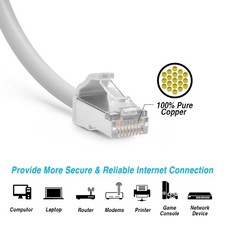 Cat8 S/FTP SSTP Cat.8 Shielded Ethernet Cable 1ft 2ft 3ft 5ft 10ft 15ft 25ft Lot picture