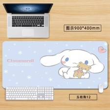 Cartoon Cinnamoroll Cute Blue Mouse Pad Large Keyboard Pad Desk Mat 800*300 mm picture