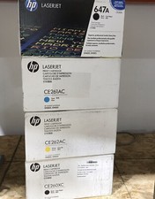 Lot Of 5 NEW Set HP Genuine Toner 2X CE261AC CE262AC CE260A CE260XC picture