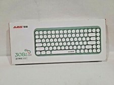 Ajazz 308i Black Round Key Cap Design Smart Power Saving Bluetooth Keyboard picture