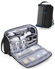 Electronics Organizer Travel Case, Tech Bag Charger Pouch, Black picture