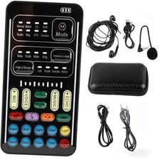 I9 Voice Changer Set, Sound Card for Live Streaming, Portable Voice Modulator, picture