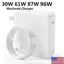 30W 61W 87W 96W PD Type-C Power Adapter Charger USB-C For Apple MacBook Pro Air picture