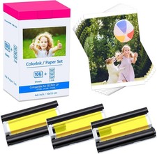 Canon KP-108IN Color Ink Paper Set 4x6 for Canon Selphy CP1300 1200 910 1500 Lot picture