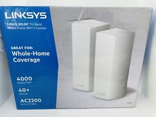 Linksys Whole Home Coverage. 4000 Square Feet. AC2200. 2 Pack WiFi 5 System. New picture
