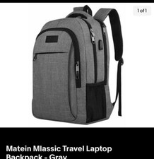 Matein Mlassic Travel Laptop Backpack - Gray picture