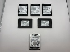 Lot of 6 Internal 2.5” Inch Drives SATA SSD HDD Mixed Brands TESTED 256GB 500GB picture