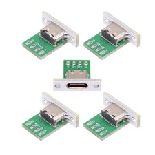 CY 5pcs/set Type C Socket DIY OEM Panel Mount Type with PC Board 24pin USB 2.0 picture