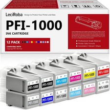 PFI-1000 PFI1000 Ink Cartridge Tank for Canon imagePROGRAF PRO-1000 80ML 12-Pack picture