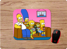 THE SIMPSONS SOFA SCENE CUSTOM NON-SLIP NEOPRENE MOUSEPAD HOME SCHOOL OFFICE picture