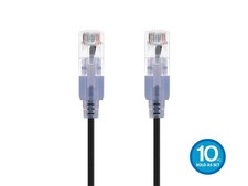 1FT 10 PACK SlimRun Cat6A Ethernet Patch Cable Network RJ45 Stranded UTP 30AWG picture