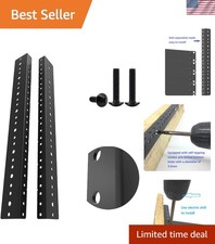 8U Rack Rails Kit - Includes 32 Screws for Easy Server Mounting - Black Finish picture