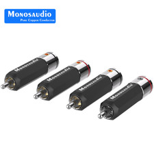 Audio Pure Copper RCA Plug Rhodium /Gold Plated Screws Locking RCA Connector picture