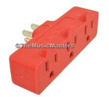 Triple 3 Outlet AC Wall Plug HD Power Tap Splitter Grounded Electric Adapter picture