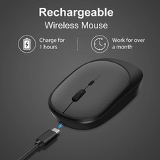 Wireless Rechargeable Mouse Bluetooth-compatible For Laptop Tablet PC Macbook picture