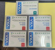 5x Exabyte Tape Data Cartridges: 3x V17 111.00103, 1x X6 111.00200 & 1x Cleaning picture