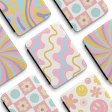 Pastel Groovy Smiley Flower Retro Colorful Kindle Paperwhite 7