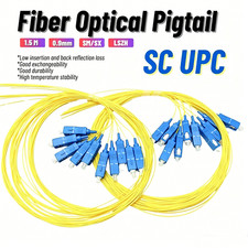 10-50PCS 1.5M SC UPC Simplex Fiber Pigtail 9/125 0.9mm Single Mode Optical Cord picture