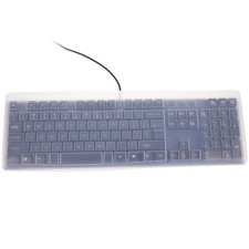 2Pcs Durable Silicone Keyboard Cover Protector Skin White Fully Wrapped Design picture
