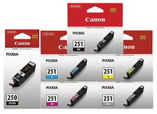 6PK GENUINE Canon PGI-250 CLI-251 Ink Cartridge for PIXMA iP8720 MG6320 MG7120 picture