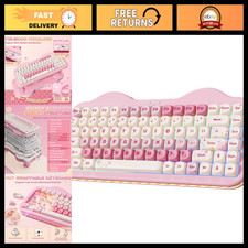 Cute 75% Wireless Mechanical Keyboard - Pink Color, Milk Switch, Compact Design picture