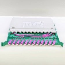12-core Duplex LC UPC OM4 Fiber Optic Patch Panel 24 Core ODF Fusion Fiber Tray picture