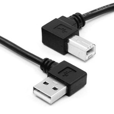 CY USB 2.0 Type-A Male to Type-B Male Printer Scanner 90 Degree Right Angled ... picture