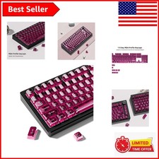 115-Key Clear Jelly Keycaps Set for Mechanical Keyboards - Durable MDA Profile picture