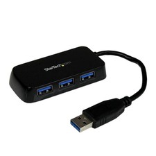 StarTech.com ST4300MINU3B 4 PORT USB 3.0 SUPERSPEED BLK Portable Port SuperS ~E~ picture