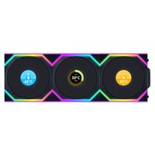 Lian Li UNI Fan SL LCD Wireless 120 ARGB - Triple 3 x 120mm, Black, Black picture