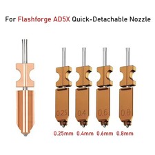 For Flashforge AD5X Hotend Nozzle 0.25/0.4/0.6/0.8MM Quick Detachable Nozzle picture