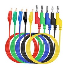 Sumnacon Multimeter Test Lead Set - Stackable Banana Plug to Alligator Clips picture