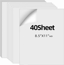 Printer Paper Sticker Matte, 8.5x11 Adhesive Printable Sheets Inkjet Laser picture