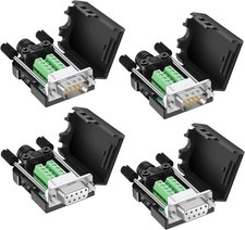 DB9 Breakout Connector (2 Male+2 Female), DB9 Solderless Connector RS232 D-SUB picture