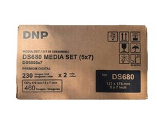 DNP DS680 media set (5x7) 2 Rolls of Paper And Ribbon Images 230 x2(Factory New) picture